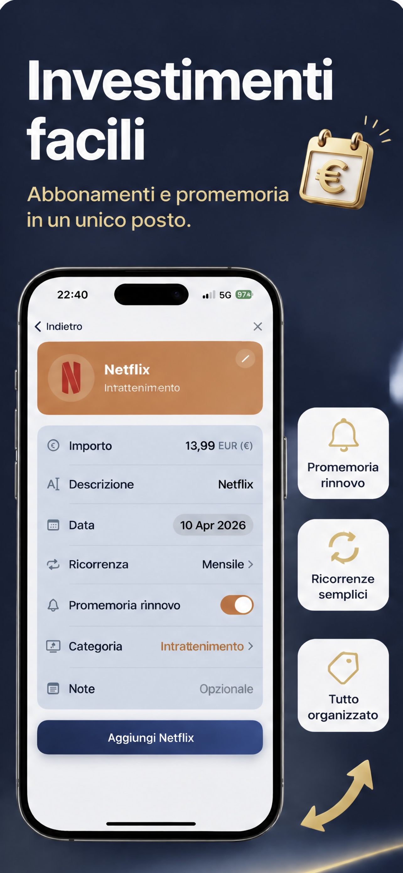 Investimenti e abbonamenti — Aurum